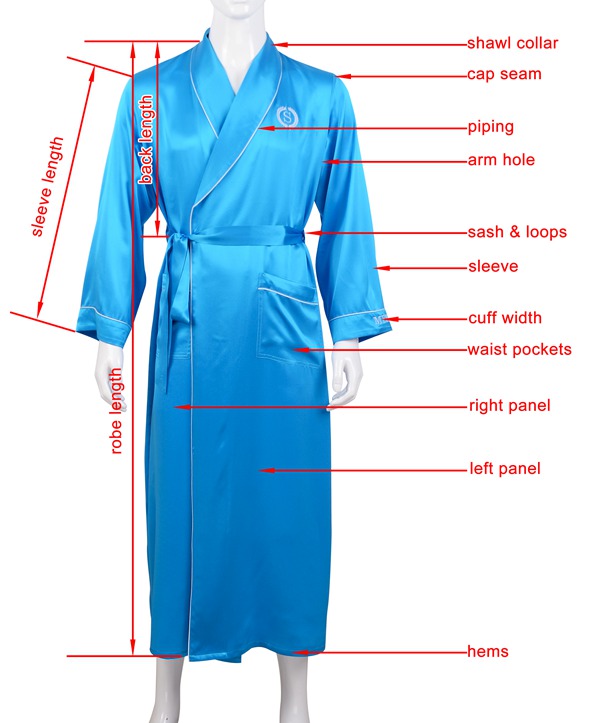 100% Men's Silk Robe Luxury Long Silk Bathrobe Pure Male Silk Robes –  DIANASILK