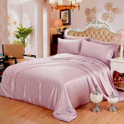 4pcs 30 Momme 100% Mulberry Silk Duvet Cover Flat Sheet Pillowcase Set