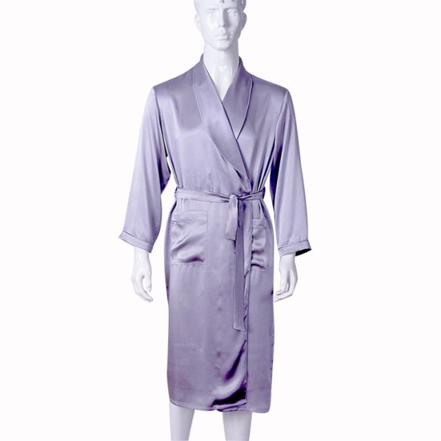 Men's Mulberry Silk Robe  Silk robe long, Mens silk robe, Silk outfit