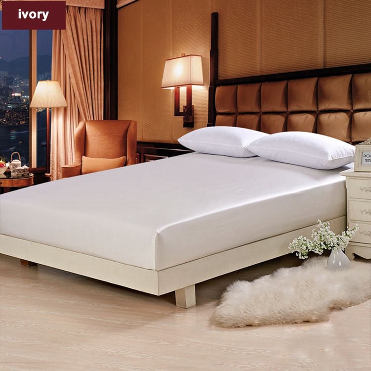 1pc 19 Momme 100% Pure Mulberry Silk Fitted Sheets / Bottom Sheets