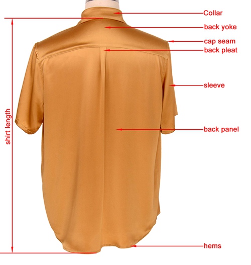 Men's 100% Mulberry Silk Short Sleeve Spread Collar Dress Shirt
