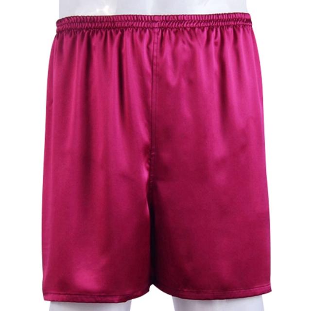 SEXY 100% Charmeuse SILK Mens Boxer Shorts Underwear (Pink)