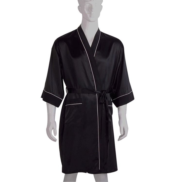 Men's Pure Mulberry Silk Charmeuse Kimono