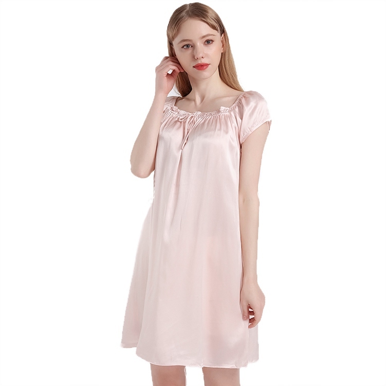Pale Pink Silk Princess Nightgowns