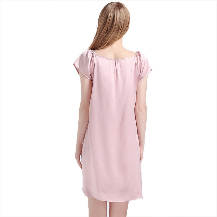 Dusky PinkSilk Princess Nightgowns-back