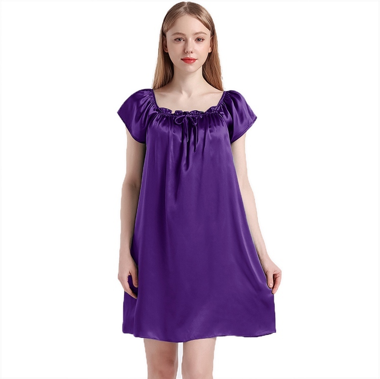 Purple Silk Princess Nightgowns