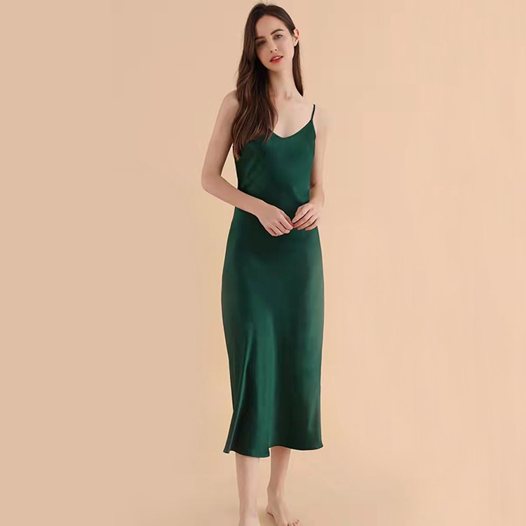 Women's 100% Pure Mulberry Silk Charmeuse Slip Dress Bias Cut