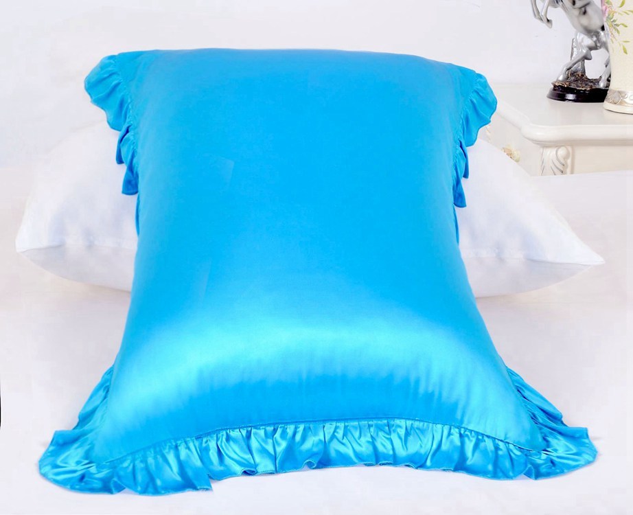 16 Momme 100% Mulberry Silk Pillowcase Ruffled Borders