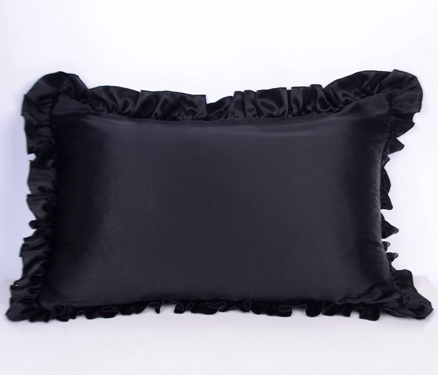 16 Momme 100% Mulberry Silk Pillowcase Ruffled Borders