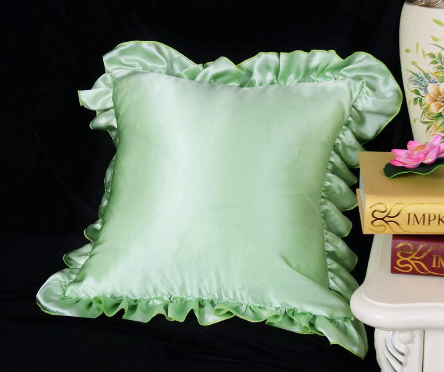 16 Momme 100% Mulberry Silk Pillowcase Ruffled Borders
