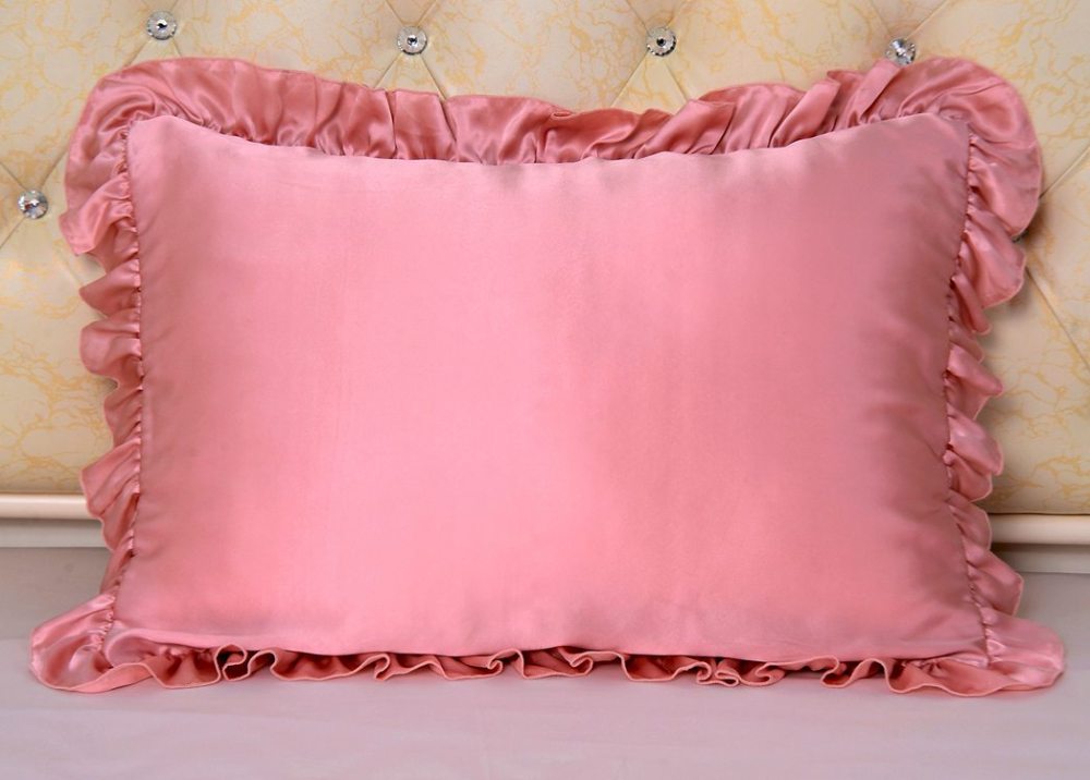 16 Momme 100% Mulberry Silk Pillowcase Ruffled Borders