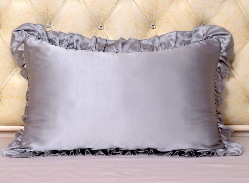 16 Momme 100% Mulberry Silk Pillowcase Ruffled Borders