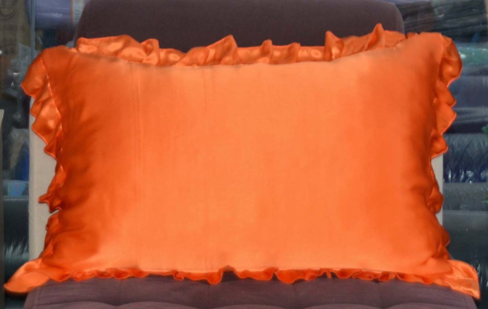 16 Momme 100% Mulberry Silk Pillowcase Ruffled Borders