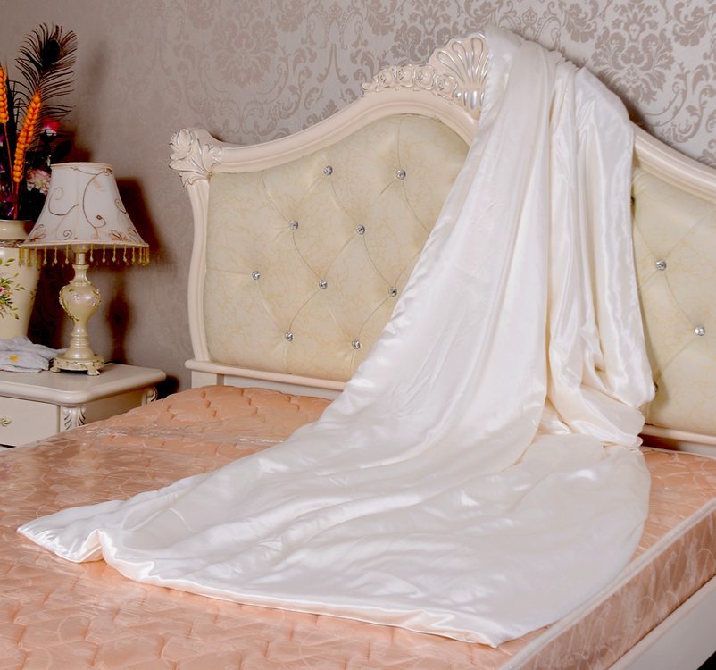 100% Long Mulberry Silk Floss Filled Comforter / Quilt