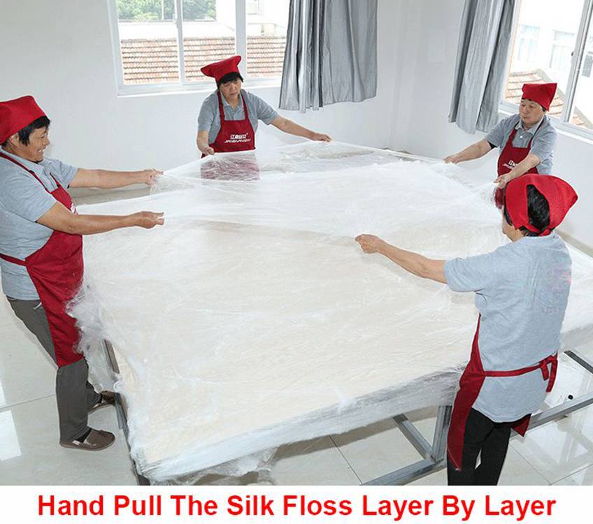 100% Long Mulberry Silk Floss Filled Comforter / Quilt