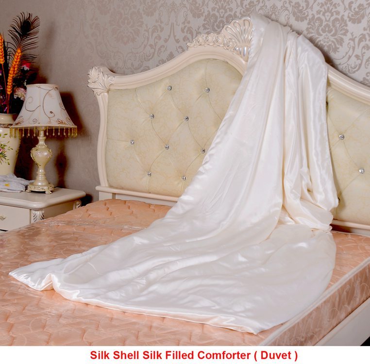 100% Long Mulberry Silk Floss Filled Comforter / Quilt