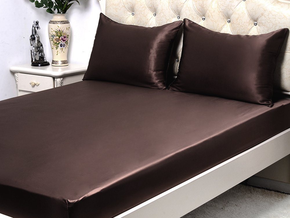 1pc 19 Momme 100% Pure Mulberry Silk Fitted Sheets / Bottom Sheets