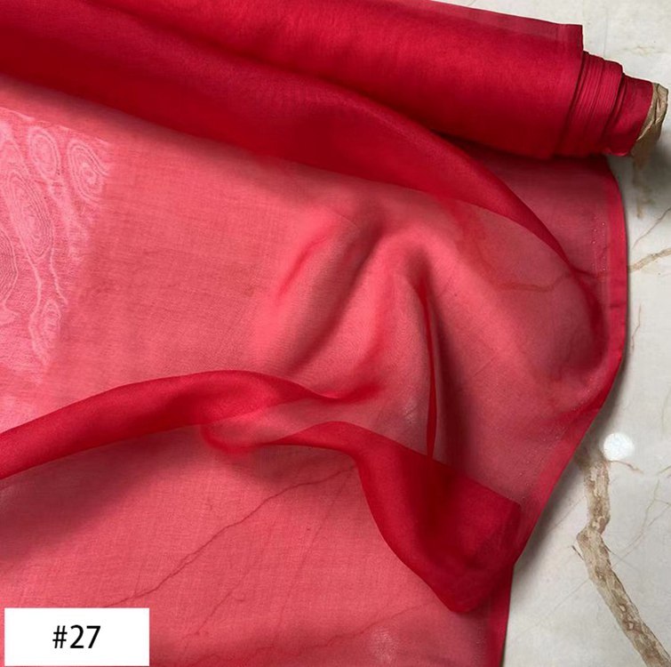 6 Momme 100% Mulberry Silk Chiffon Fabric 54" / 138 cm Wide