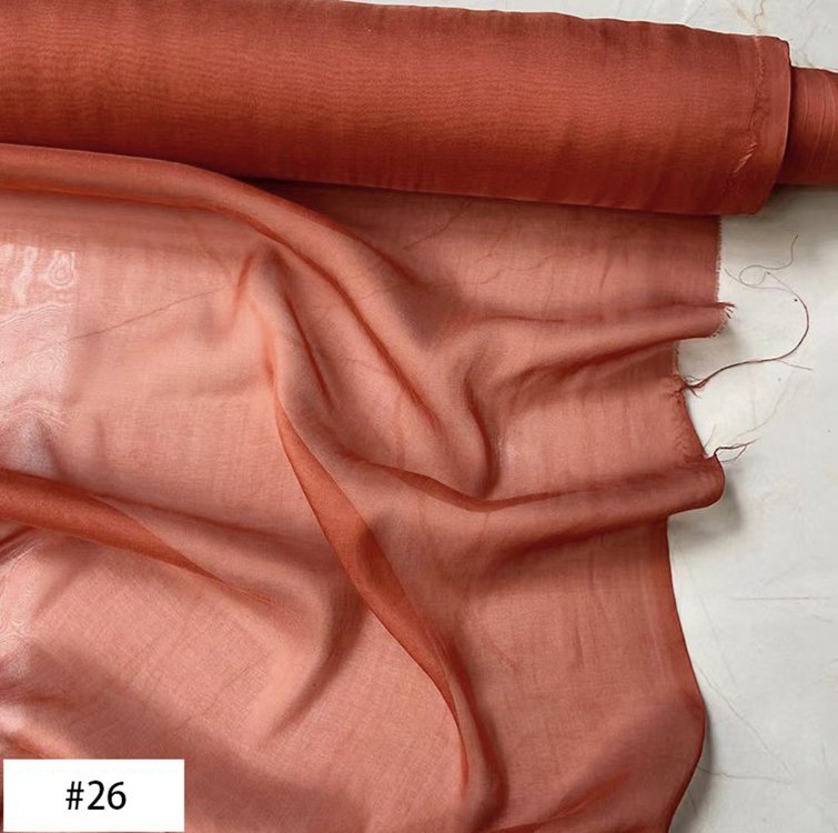6 Momme 100% Mulberry Silk Chiffon Fabric 54" / 138 cm Wide
