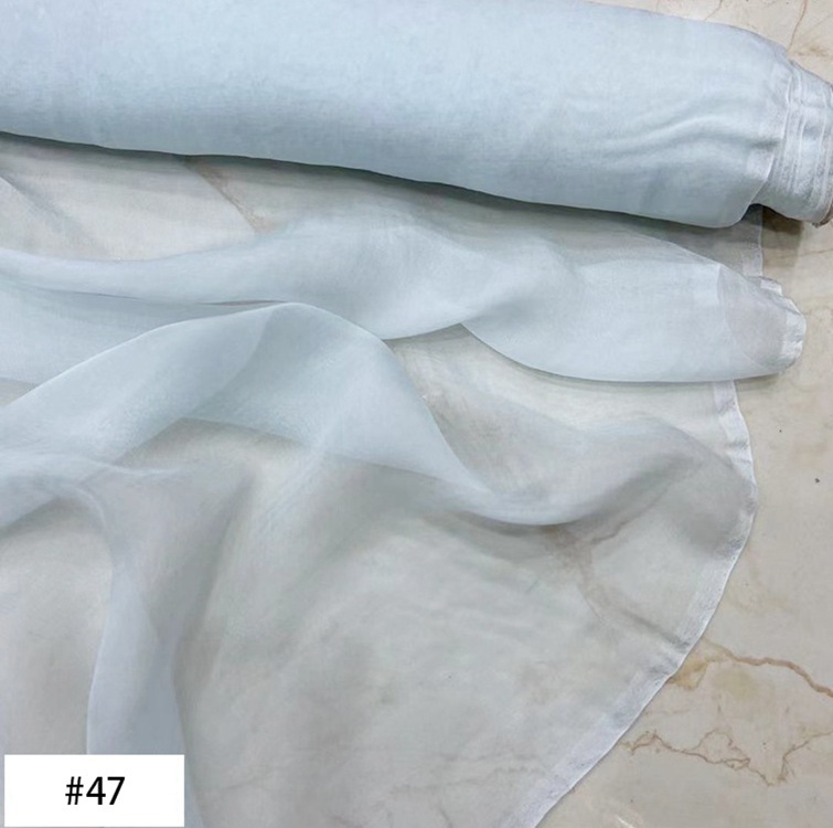6 Momme 100% Mulberry Silk Chiffon Fabric 54" / 138 cm Wide