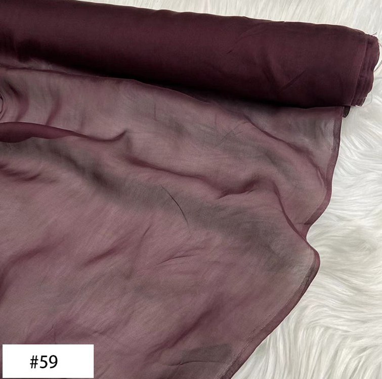 6 Momme 100% Mulberry Silk Chiffon Fabric 54" / 138 cm Wide