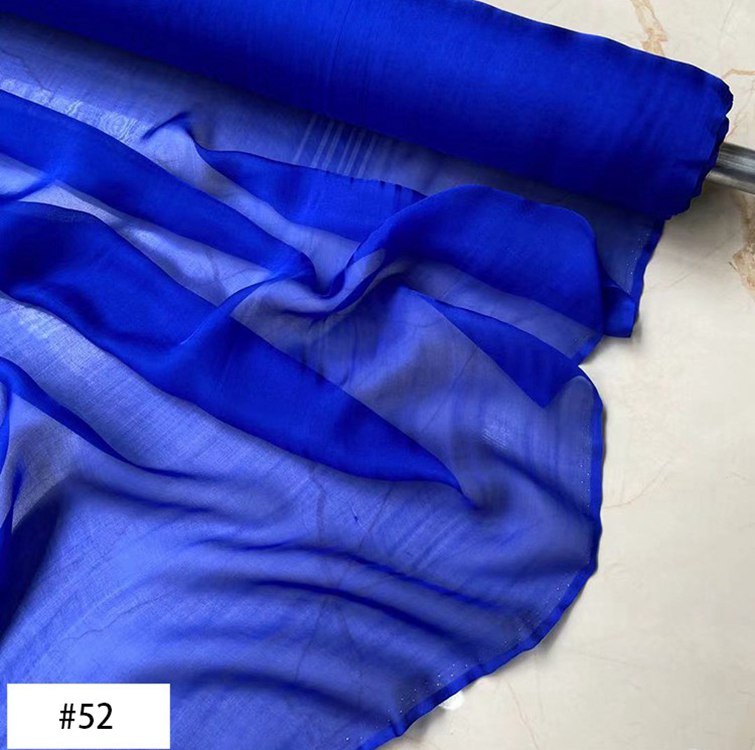 6 Momme 100% Mulberry Silk Chiffon Fabric 54" / 138 cm Wide