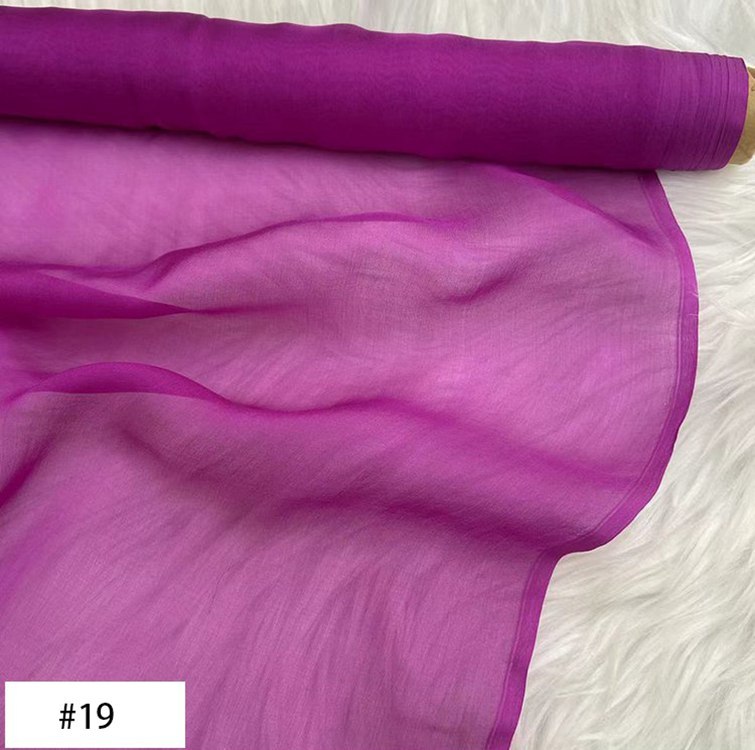 6 Momme 100% Mulberry Silk Chiffon Fabric 54" / 138 cm Wide