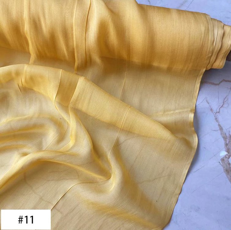 6 Momme 100% Mulberry Silk Chiffon Fabric 54" / 138 cm Wide