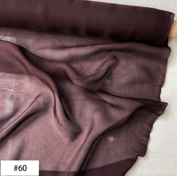 6 Momme 100% Mulberry Silk Chiffon Fabric 54" / 138 cm Wide