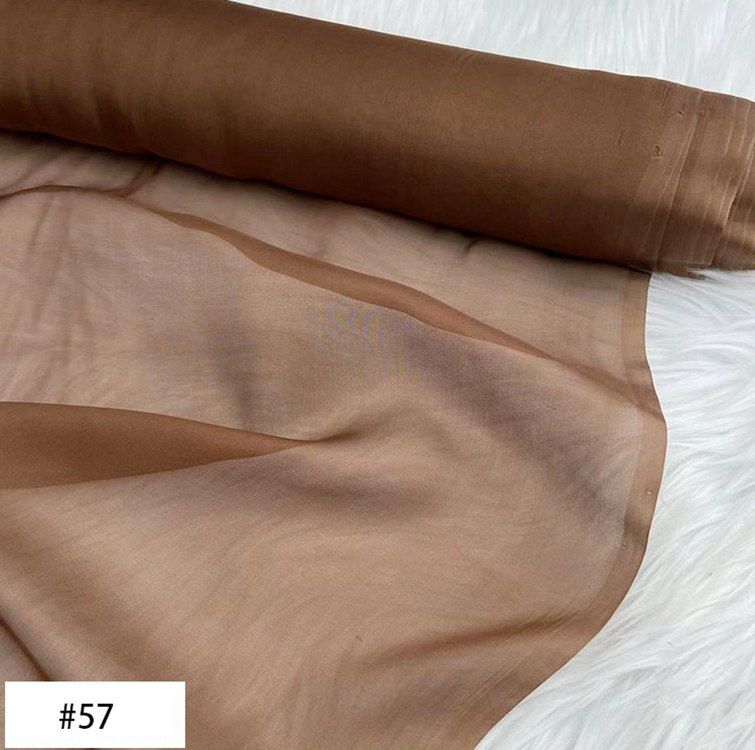 6 Momme 100% Mulberry Silk Chiffon Fabric 54" / 138 cm Wide