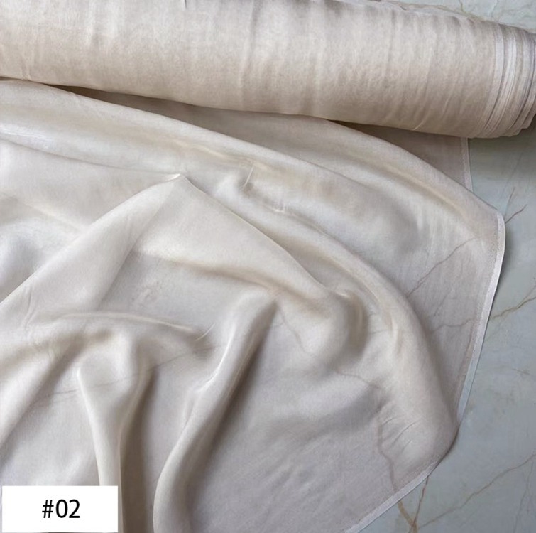 6 Momme 100% Mulberry Silk Chiffon Fabric 54" / 138 cm Wide