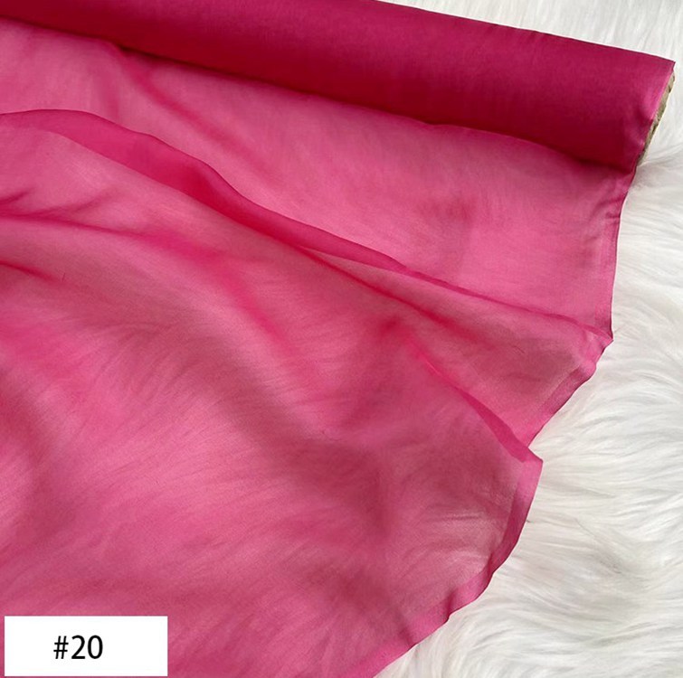 6 Momme 100% Mulberry Silk Chiffon Fabric 54" / 138 cm Wide