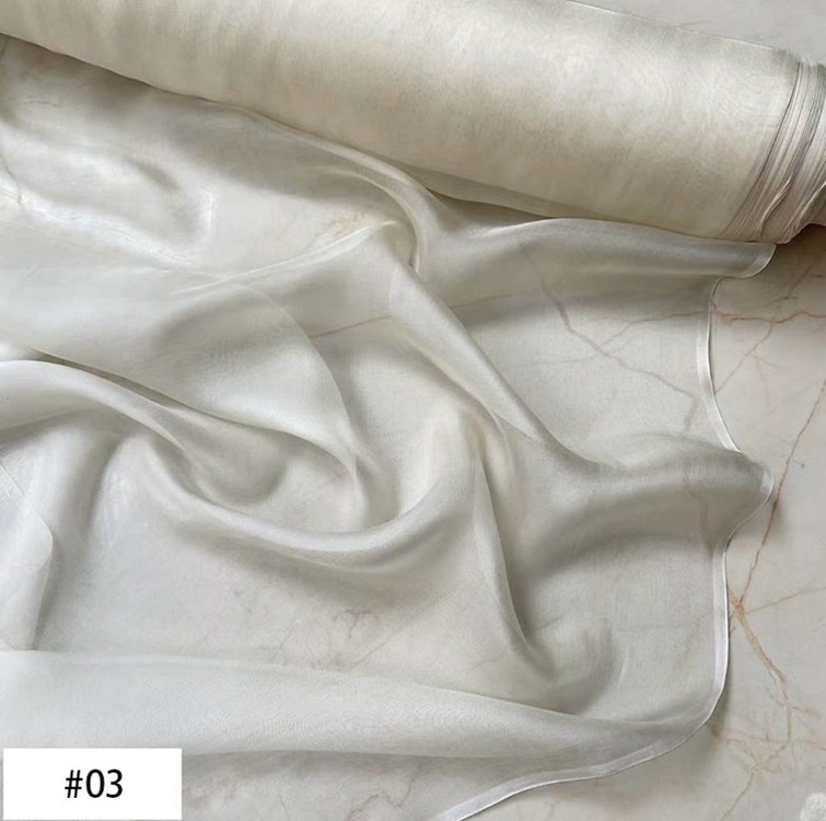 6 Momme 100% Mulberry Silk Chiffon Fabric 54" / 138 cm Wide