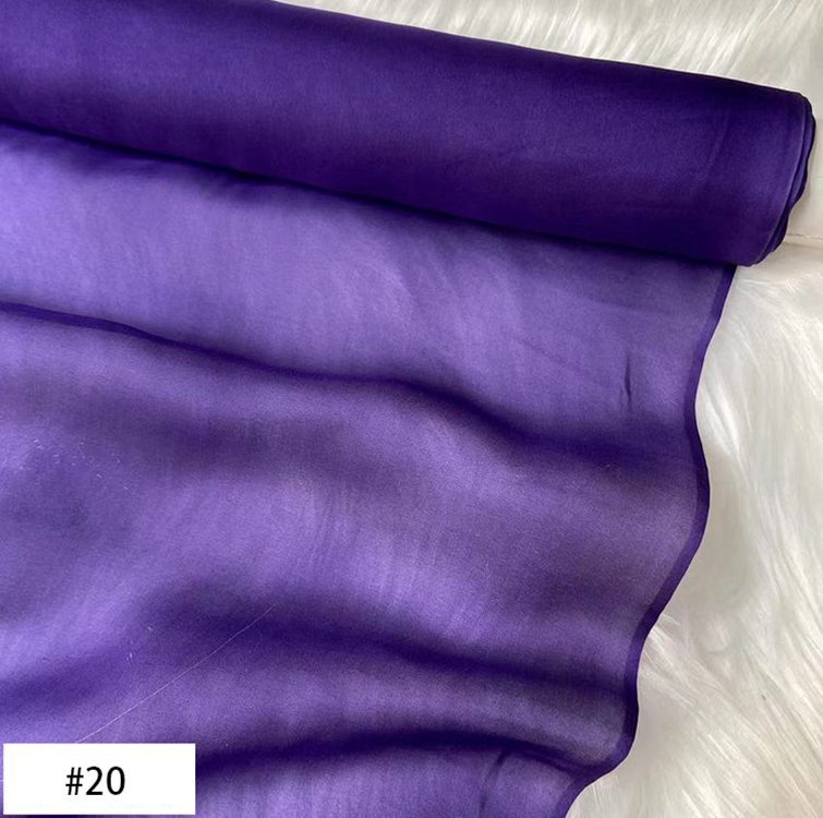 8 Momme 100% Mulberry Silk Chiffon Fabric 55" / 140 cm Wide