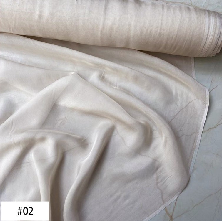 8 Momme 100% Mulberry Silk Chiffon Fabric 55" / 140 cm Wide