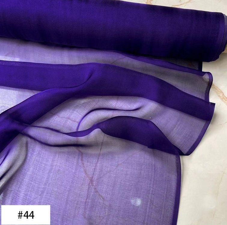 6 Momme 100% Mulberry Silk Chiffon Fabric 54" / 138 cm Wide