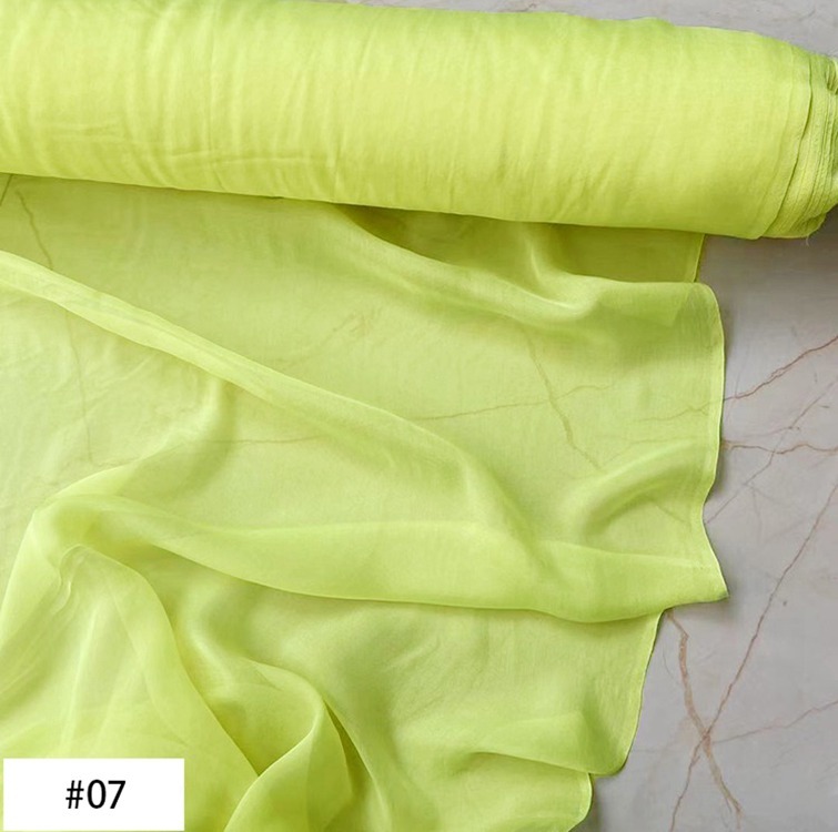 6 Momme 100% Mulberry Silk Chiffon Fabric 54" / 138 cm Wide