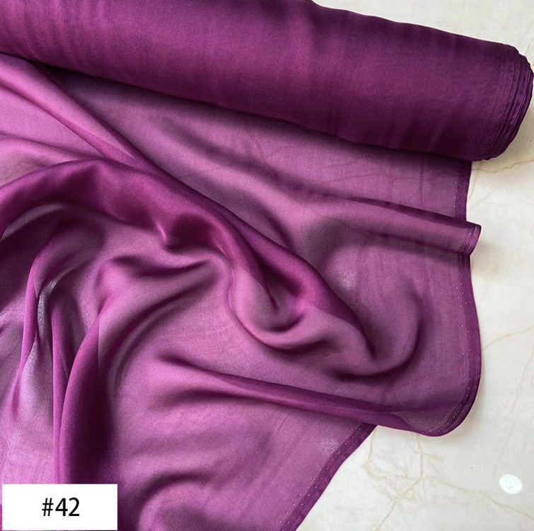 6 Momme 100% Mulberry Silk Chiffon Fabric 54" / 138 cm Wide