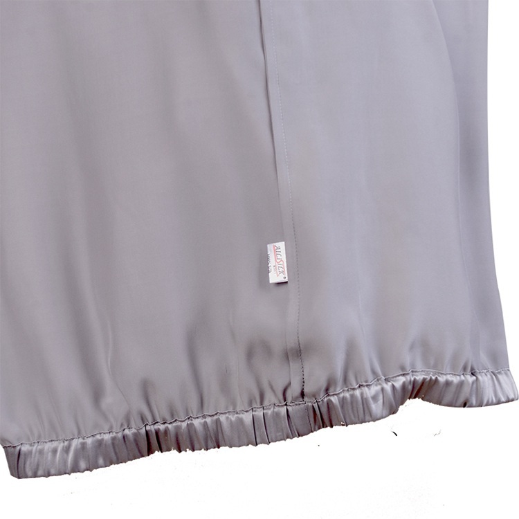 Men's 100% Pure Mulberry Silk Charmeuse Hooded T-Shirt Long Sleeve