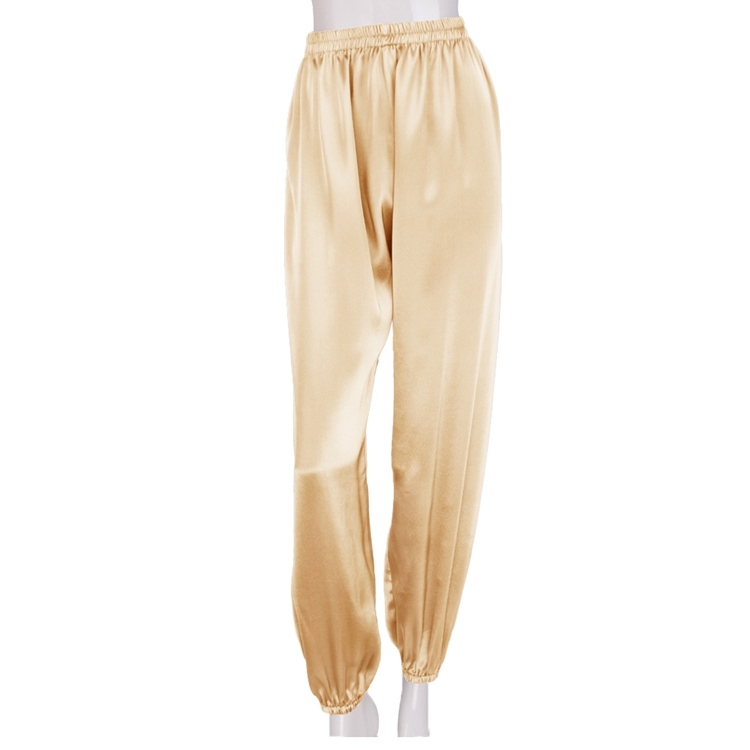 Champagne Silk Jogger Pants Womens