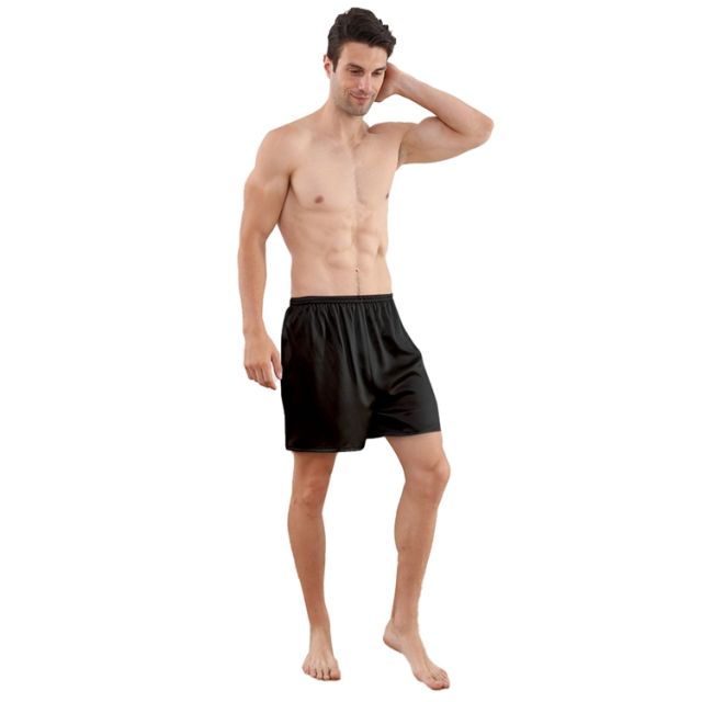 CHUOCHU Men's Silk Boxer Shorts - Pure Mulberry Silk Underwear