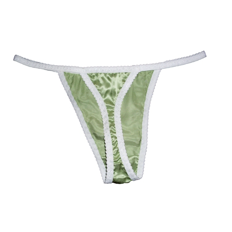 Women's Pure Mulberry Silk Charmeuse Thong Panties
