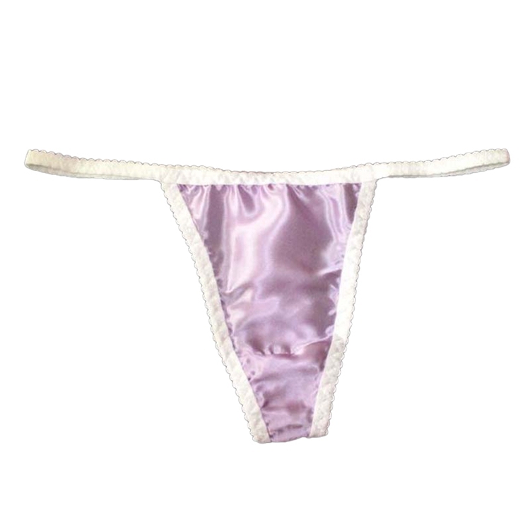 Women's Pure Mulberry Silk Charmeuse Thong Panties