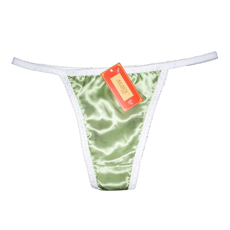 Women's Pure Mulberry Silk Charmeuse Thong Panties