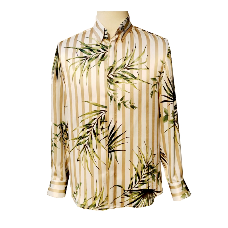 striped silk dress shirt