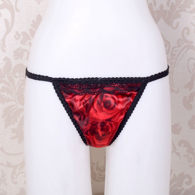 Women's 16mm 100% Mulberry Silk String Side Bikini Panties Knickers