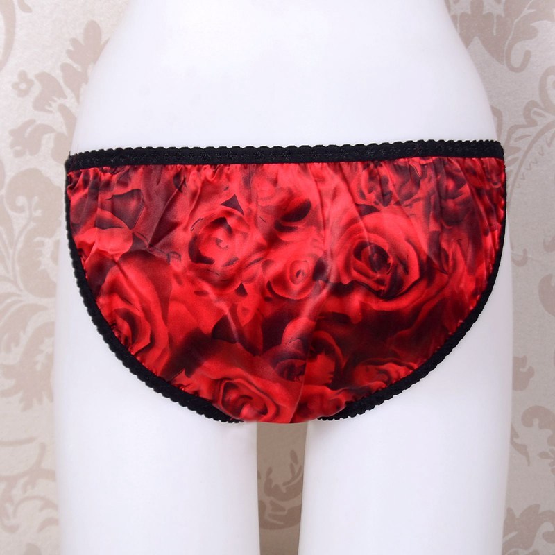 Women's 16mm 100% Mulberry Silk String Side Bikini Panties Knickers