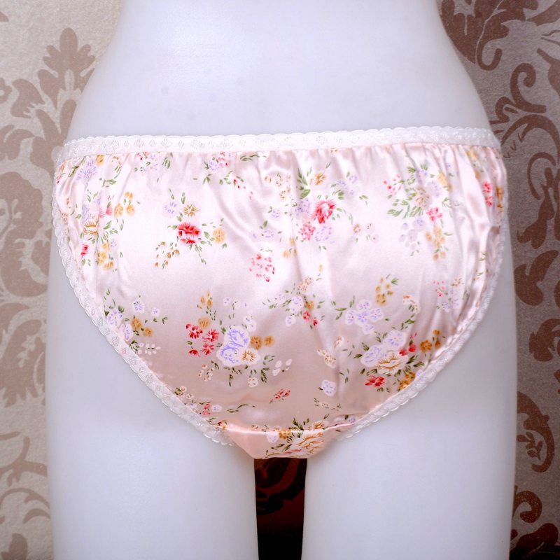 Women's 16mm 100% Mulberry Silk String Side Bikini Panties Knickers