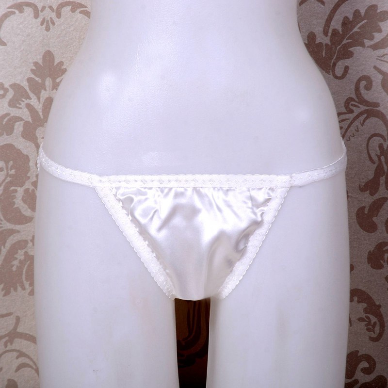Women's 16mm 100% Mulberry Silk String Side Bikini Panties Knickers