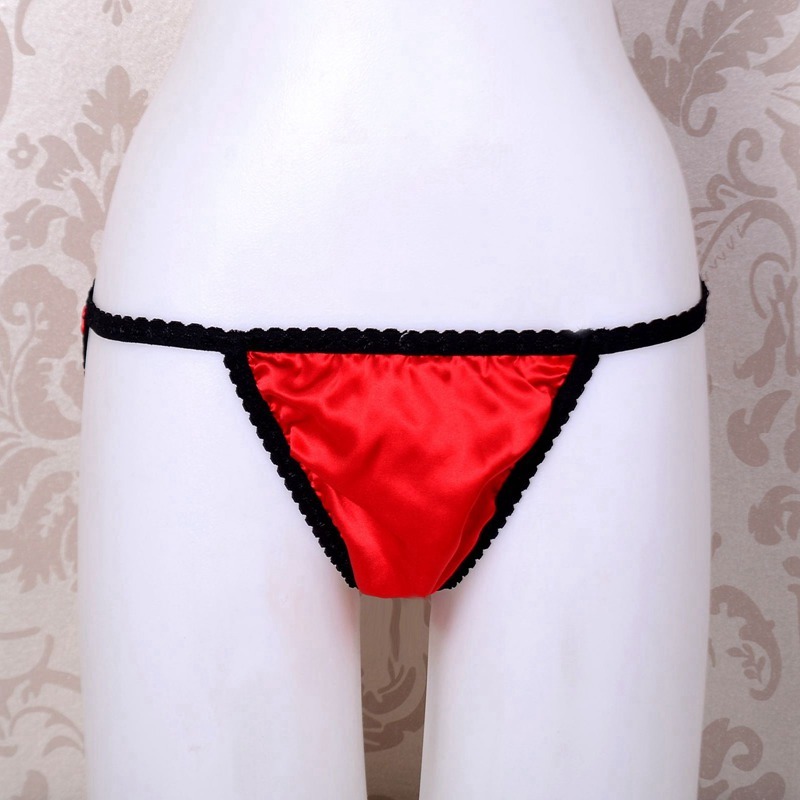 Women's 16mm 100% Mulberry Silk String Side Bikini Panties Knickers